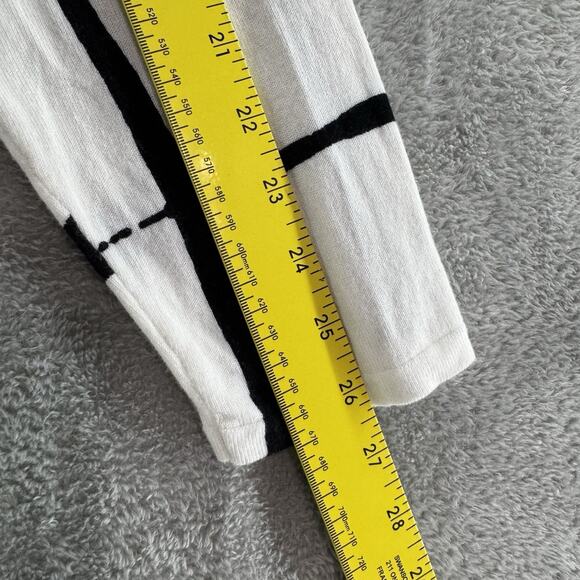 Chicos Cardigan Women 3 XL/16 White Black Abstract Long Open Front Long Sleeve - Picture 10 of 13